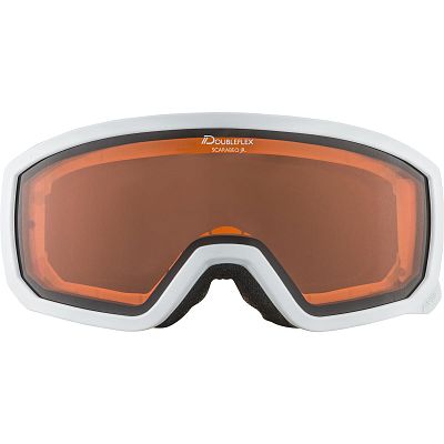 Превью Горнолыжная маска Маска горнолыжная ALPINA Scarabeo Jr White/Rose Matt/Orange (A7258154)